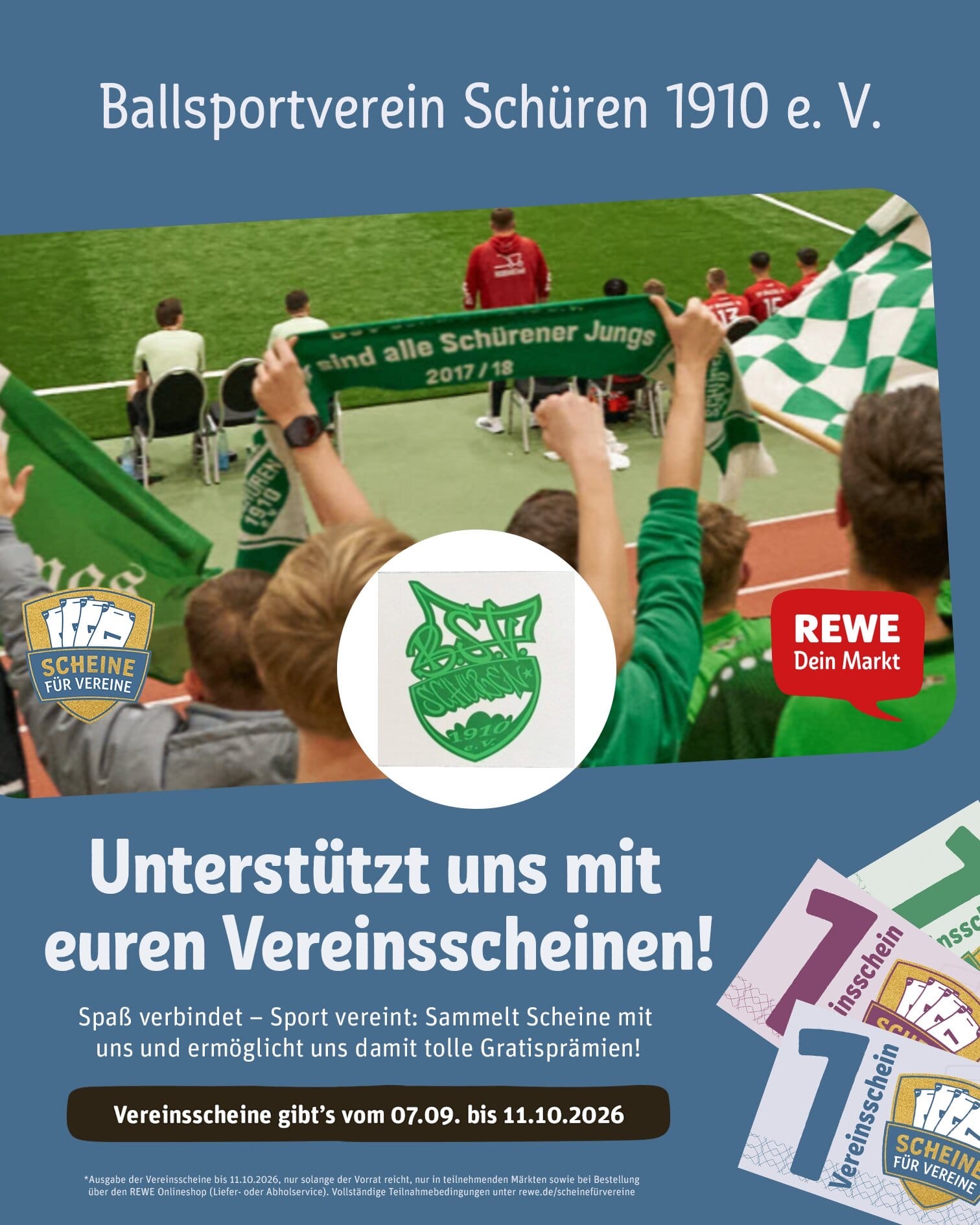 Flyer REWE Scheine für Vereine